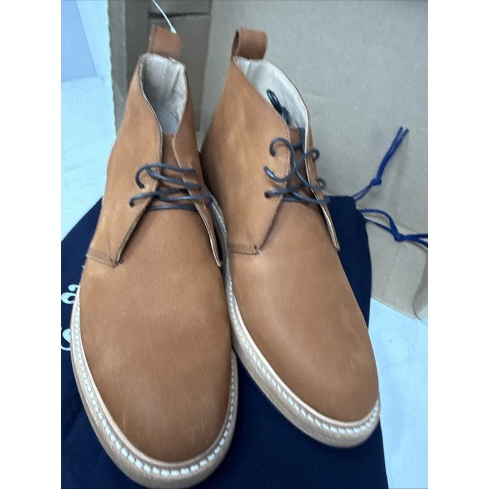 Mens 8 Taylor Stitch Chukka Boot Brown Tumbled Sedona Ankle Vibram Leather